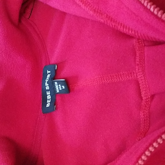 BEBE Sport Two Piece Sweat Suit, Women size M, Red - Picture 3 of 10